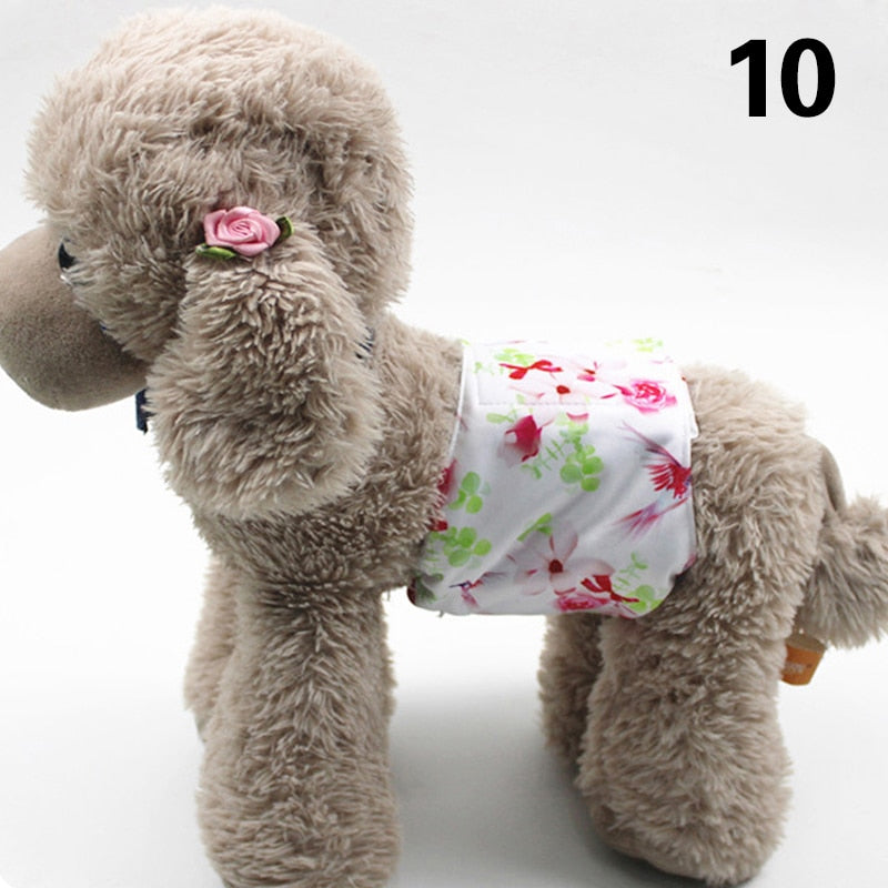 Adjustable Cartoon Animals Pet Dog Diapers Washable Males Absorbent for Dog Reusable Pet Panties Shorts Physiological Pants