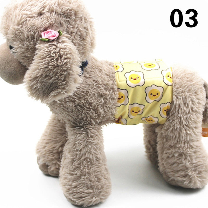 Adjustable Cartoon Animals Pet Dog Diapers Washable Males Absorbent for Dog Reusable Pet Panties Shorts Physiological Pants