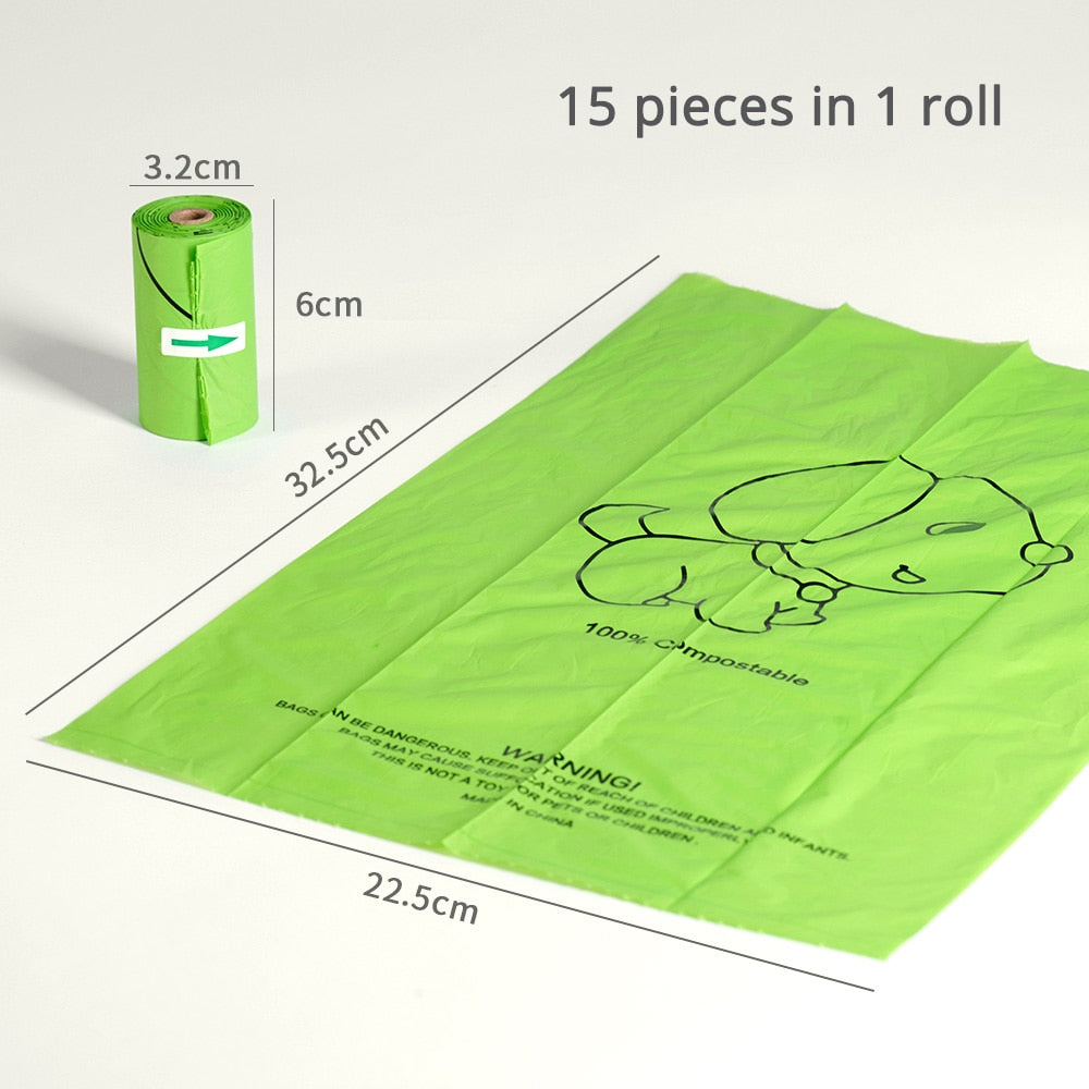 Degradable Corn Starch Pet Baby Garbage Bag Disposal Bags Portable Nappy Garbage Bag Refillable Bin Box Case Eco friendly