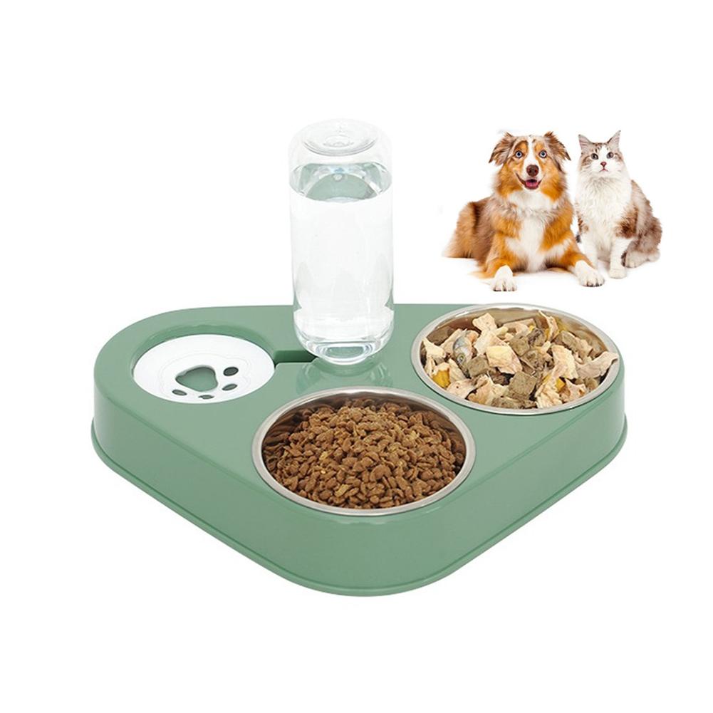 Pet Feeder Cat Dog Automatic Drinking Machine With Two Bowl Food Feeding Supplies