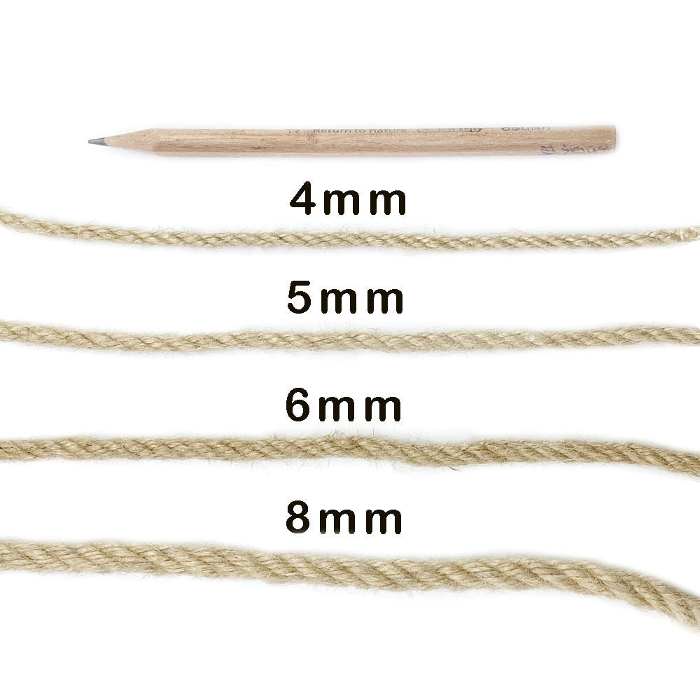 Natural Hemp Rope Cat Tree House DIY Cat Scratcher Rope Climbing Frame Replacement Binding Twine Rope For Cat Sharpen Claw