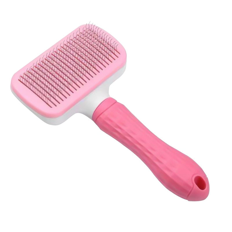 Benepaw Self Cleaning Dog Brush Slicker Massage Particle Pet Comb For Dogs Cat Shedding Mats Tangled Hair Dander Dirt Removing