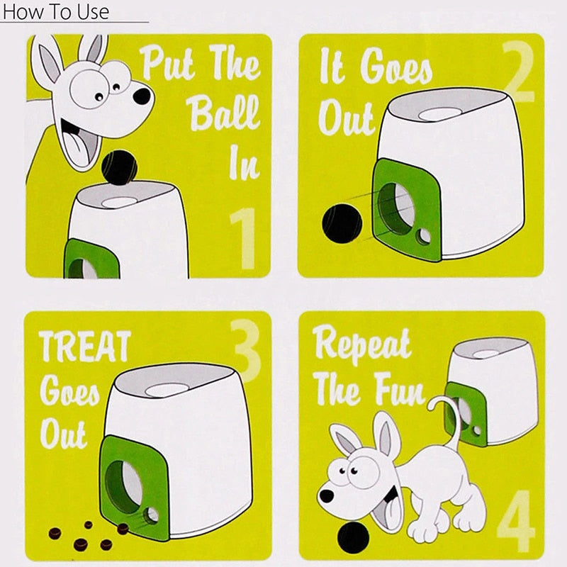 Pet Ball Launcher Toy Dog Tennis Food Reward Machine Thrower Interactive Treatment Slow Feeder Toy Suitable For Cats And Dogs