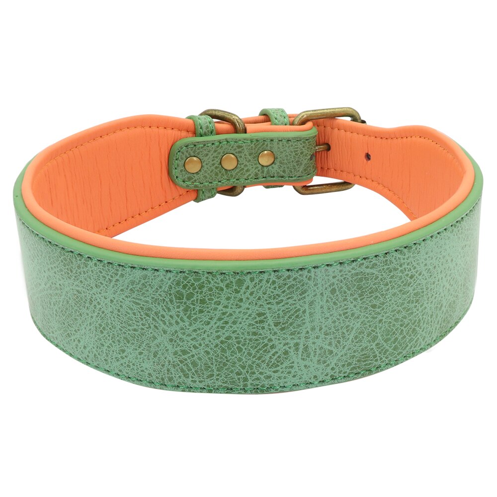 Wide Leather Dog Collar Padded Pet Collars Dog Collar for Medium Large Dogs Pitbull Bulldog German Shepherd 2XL