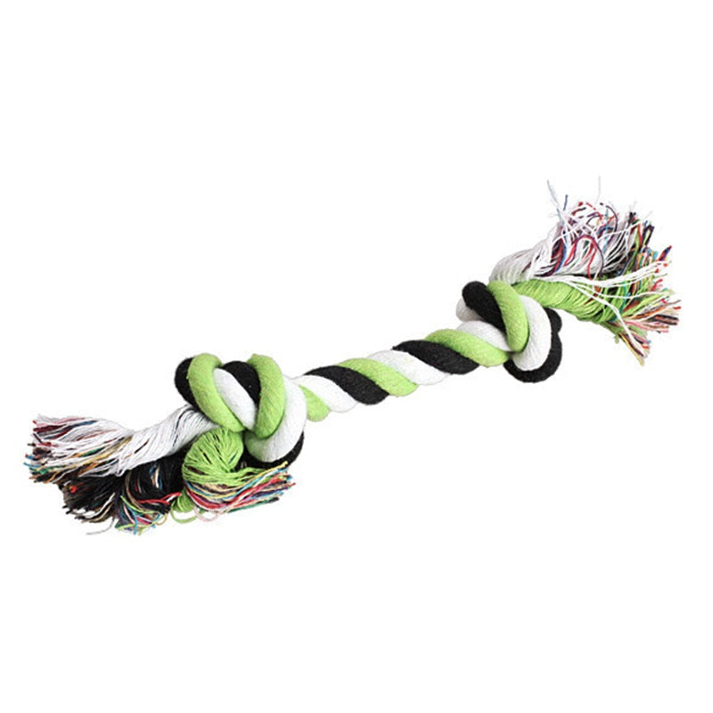 1 pcs Pets dogs pet supplies Pet Dog Puppy Cotton Chew Knot Toy Durable Braided Bone Rope 15CM Funny Tool (Random Color )