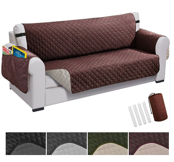 Waterproof Quilted Sofa Couch Cover Pet Dog Kids Mat Stretch Elastic Sofa Cover Furniture Protector Machine Washable