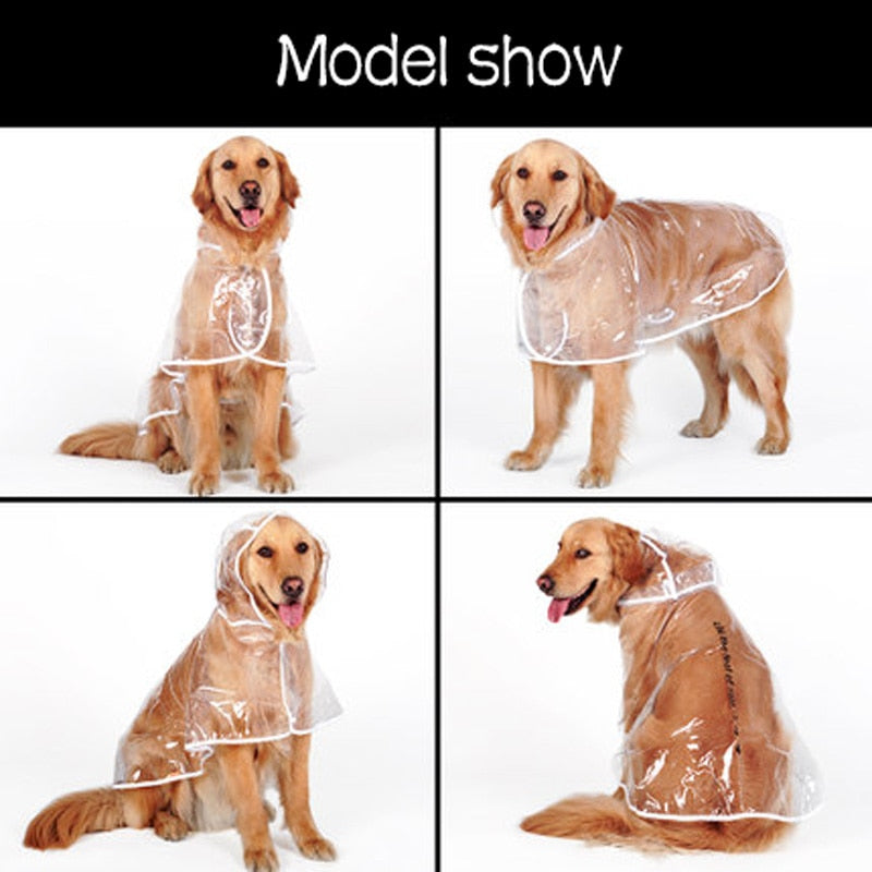 HOOPET Dog Raincoat big Dog Medium-sized Dogs Pet Waterproof Clothing Jacket Clothes Puppy Casual