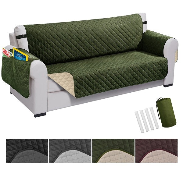 Waterproof Quilted Sofa Couch Cover Pet Dog Kids Mat Stretch Elastic Sofa Cover Furniture Protector Machine Washable