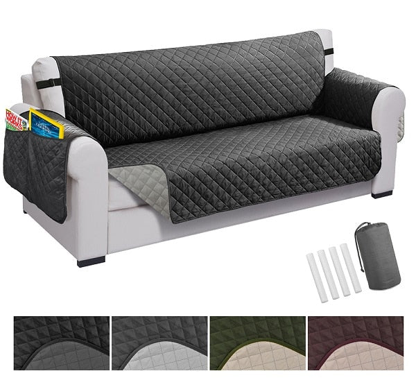 Waterproof Quilted Sofa Couch Cover Pet Dog Kids Mat Stretch Elastic Sofa Cover Furniture Protector Machine Washable