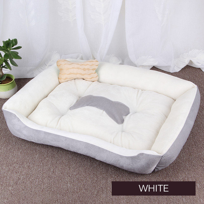 Dog Bed Mat Kennel Soft Dog Puppy Pet Supplies Nest For Small Medium Dogs Winter Warm Plush Bed House Waterproof Cloth Pet Beds