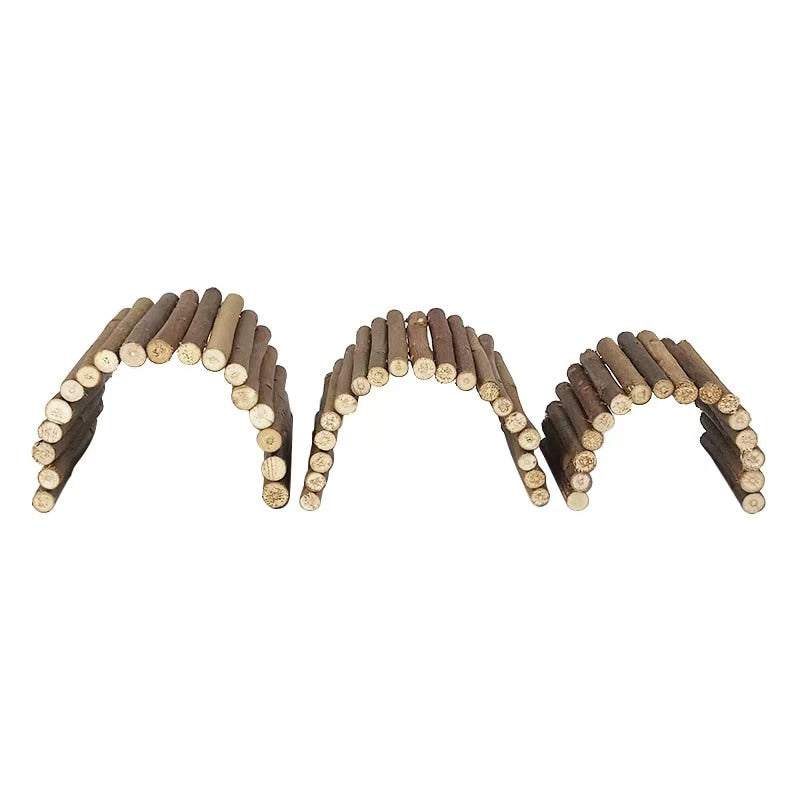 Small Pet Molar Willow Branch Rabbit Accessories Hamster Molar Supplies My Neighbor Totoro Climbing Ladder Fence Arch Bridge Toy