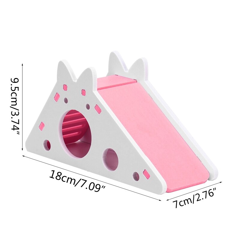 Lovely Rat House Cage Wooden Hamster Ladder Pet Small Animal Rabbit Hideout Exercise Toy