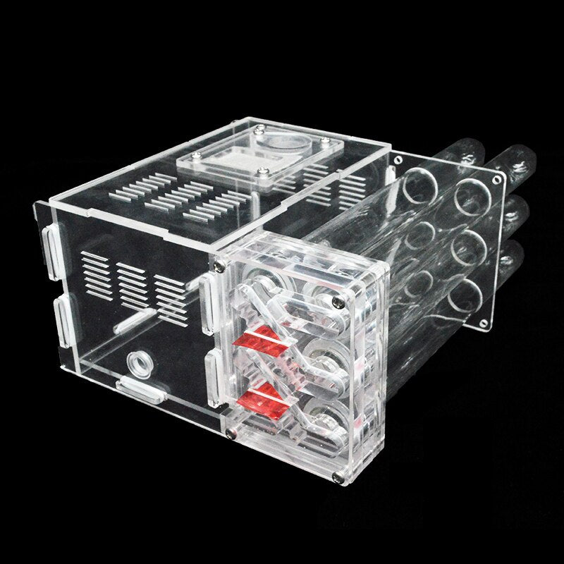 DIY ants farm house with Feeding Area Ant Nest Insect Workshop Pet Anthill with 6 Plaster Tubes 15*14.5*8.5cm