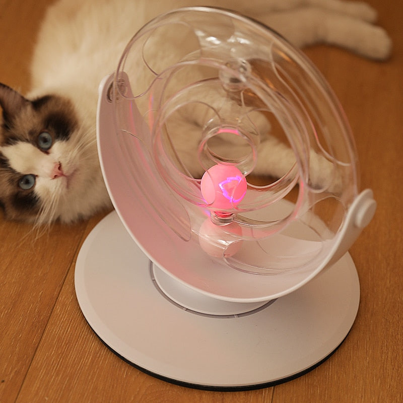 KIMPETS Pet Cat Toy Funny Cat Stick Rotating Space Cup Turntable Kitten Relieves Boredom Kitten Funny Cats Kitty Toy Supplies