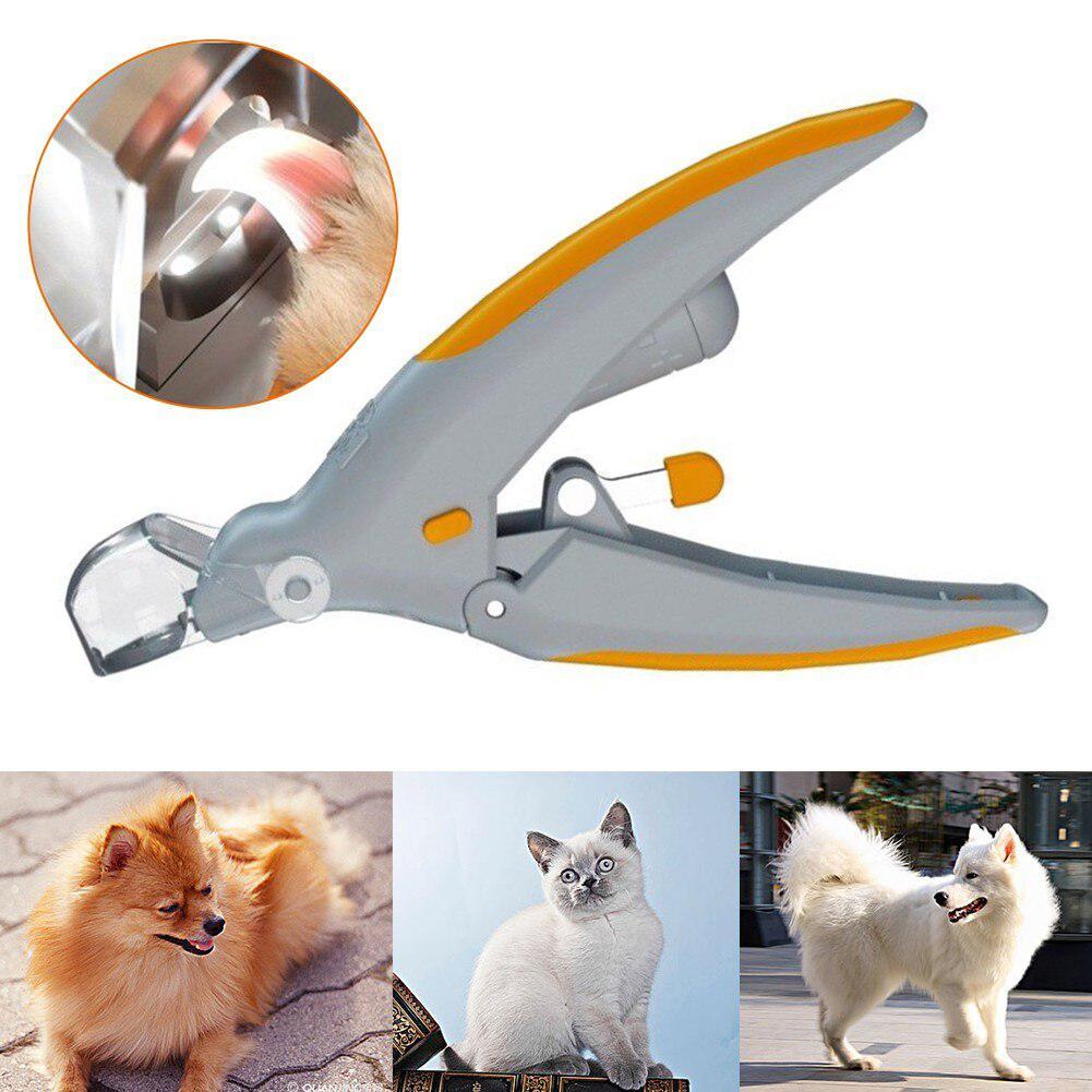 Professional Pet Dog Cutter Cat and Dog Nail Clipper Cutting Machine Beauty Scissors Animal Cat Locks Pet LED Light Nail Trimmer