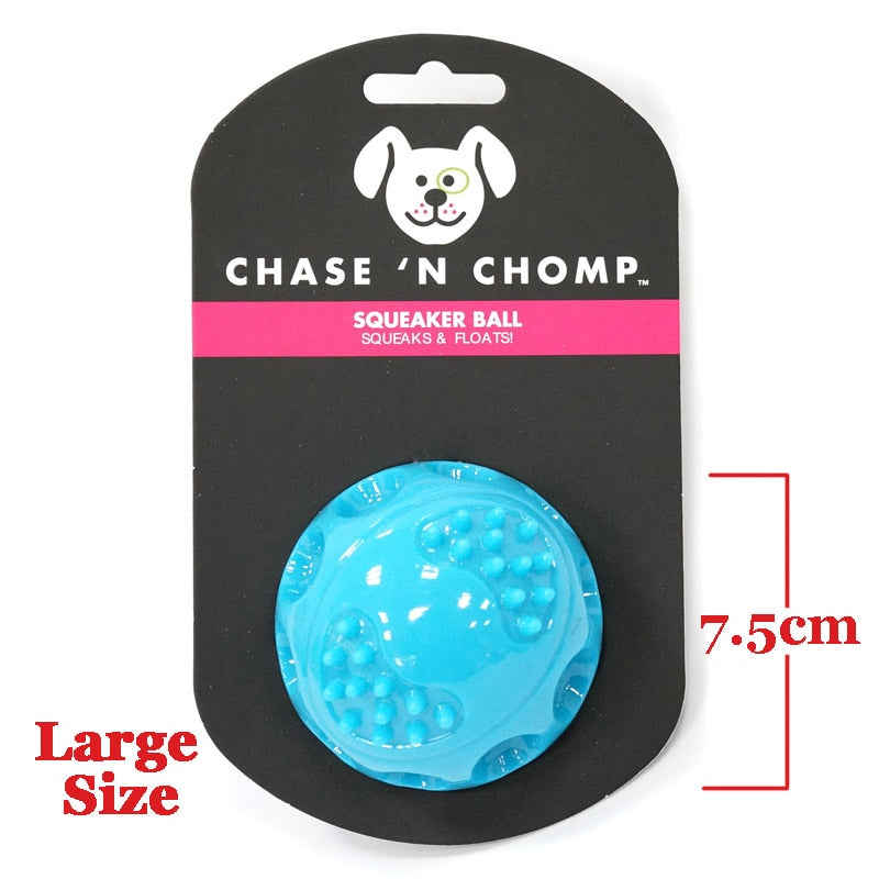 CAITEC Dog Toys Squeaking Bouncing Ball Durable Floatable Springy Pet Toys Squeaky Ball Bite Resistant for Small to Large Dogs