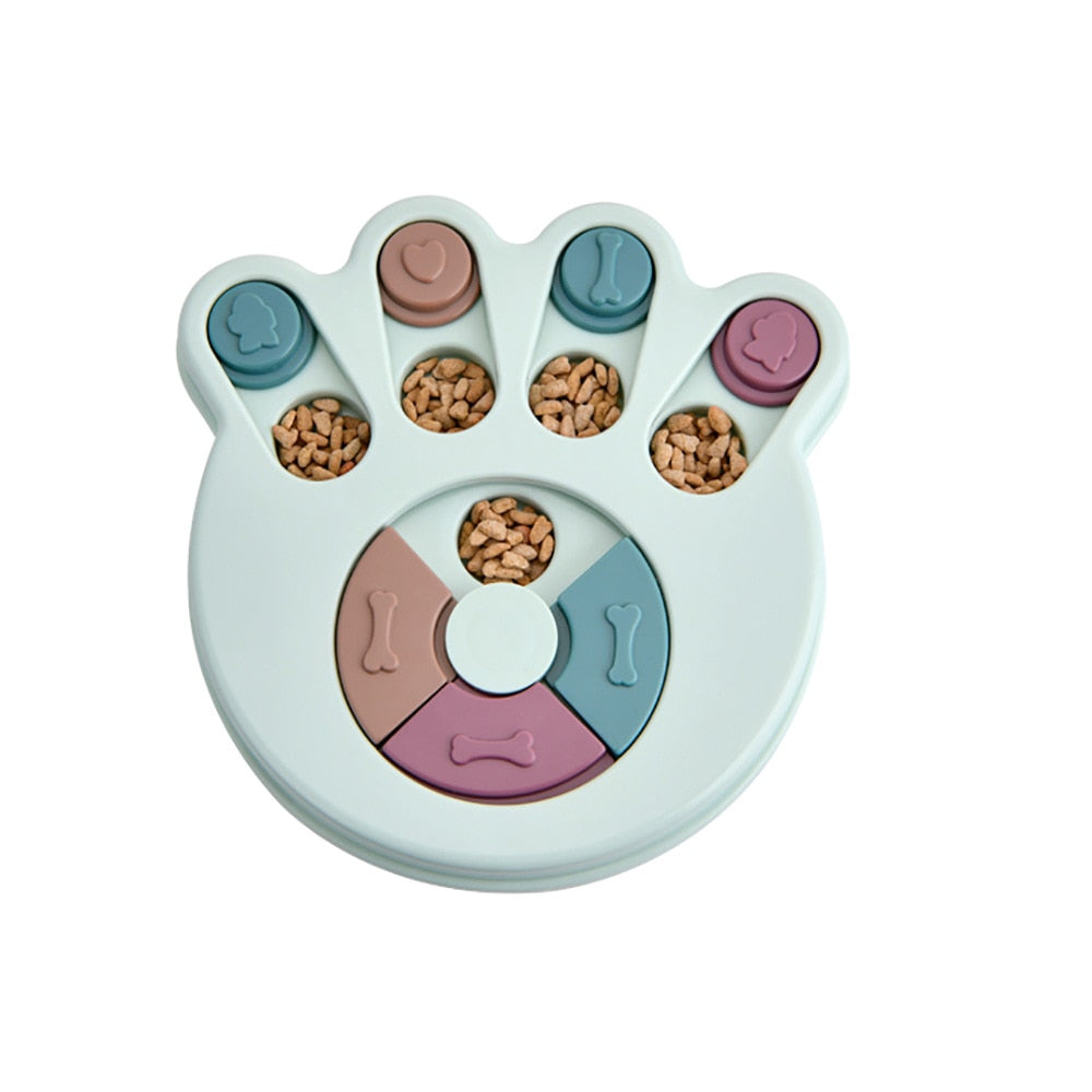 Pet Training Puzzle Dog Toy Slow Food Bowl Leaking Food Reward Dog Game Disc Board Funny Slow Eat Biting Dog Interactive Toys