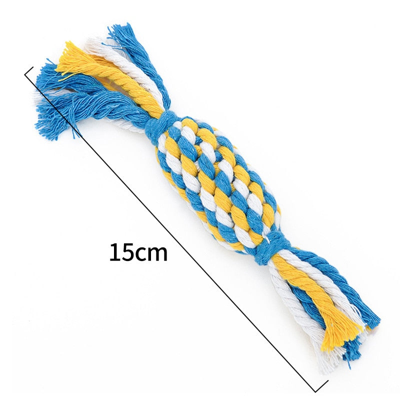 HOOPET Pets Dogs Pet Chewing Toys for Dog Outdoor Teeth Clean Pet Dog Puppy Cotton Chew Knot Braided Bone Rope Funny Tool