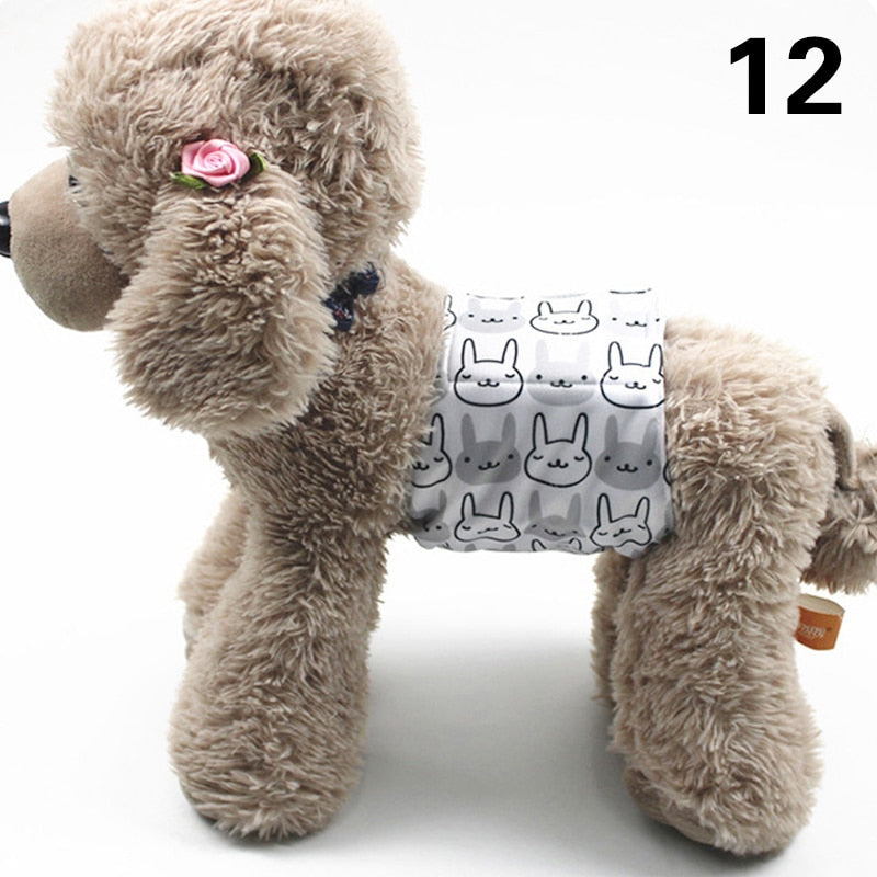 Adjustable Cartoon Animals Pet Dog Diapers Washable Males Absorbent for Dog Reusable Pet Panties Shorts Physiological Pants