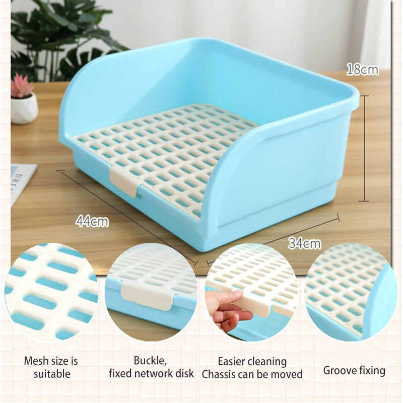 SHUANGMAO Hamster Pet Cat Rabbit Corner Toilet Litter Trays Corner Clean Indoor Pet Potty Training Tray For Small Animal Pets