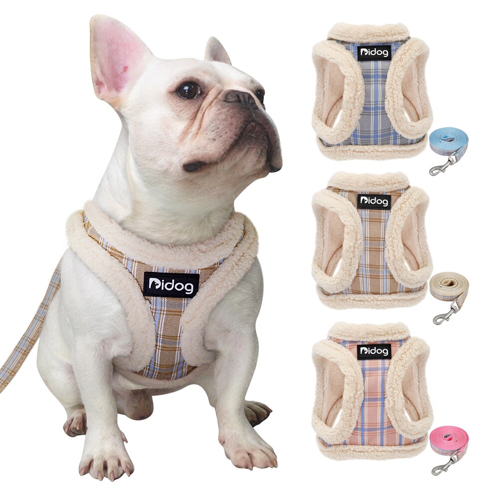 Winter Small Dog Harness Vest and Leash Set Cotton Comfortable Soft Puppy Dog Harness and Leads Cat Pet Harness for Small Dogs