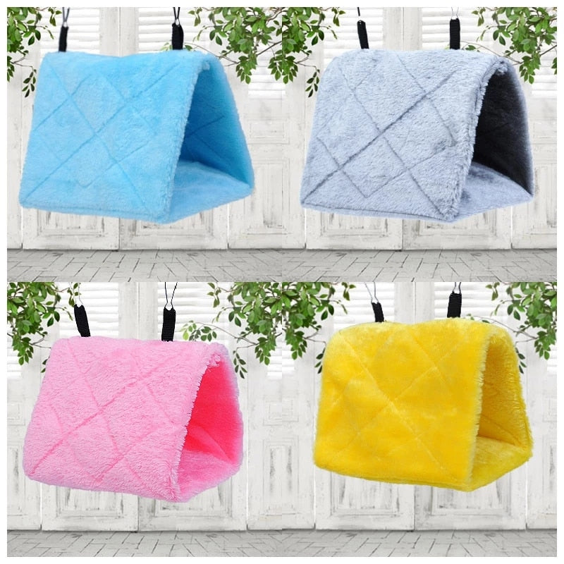 Fashion Pet Bird Parrot Cages Warm Hammock Hut Tent Bed Hanging Cave For Sleeping and Hatching