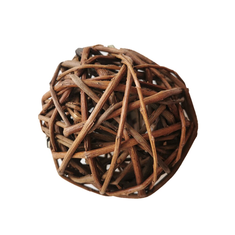 Hot Sell Natural Small Animal Activity Chew Toys Rabbits Bird Parrot Play Rattan Balls Natural Willow Balls Small Pet Supplies