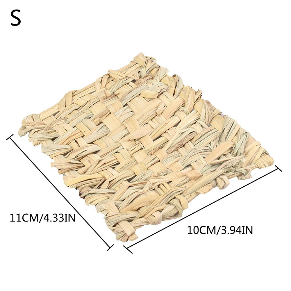 Handcraft Woven Grass Hamster Nest Rabbit House Cage Natural Grass Bed Nest for Guinea Pigs Chinchillas Small Pets Chew Toys