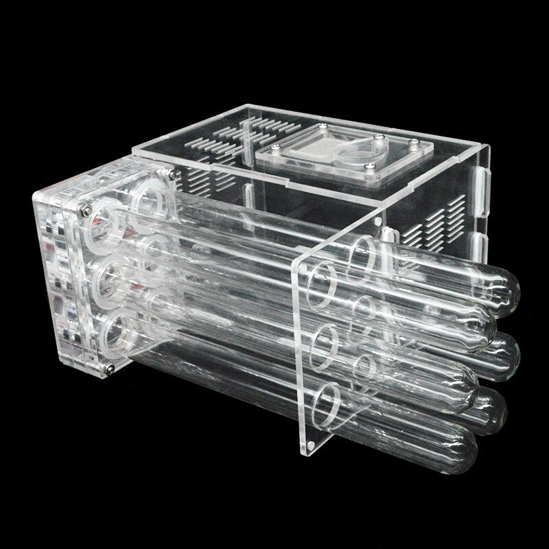 DIY ants farm house with Feeding Area Ant Nest Insect Workshop Pet Anthill with 6 Plaster Tubes 15*14.5*8.5cm
