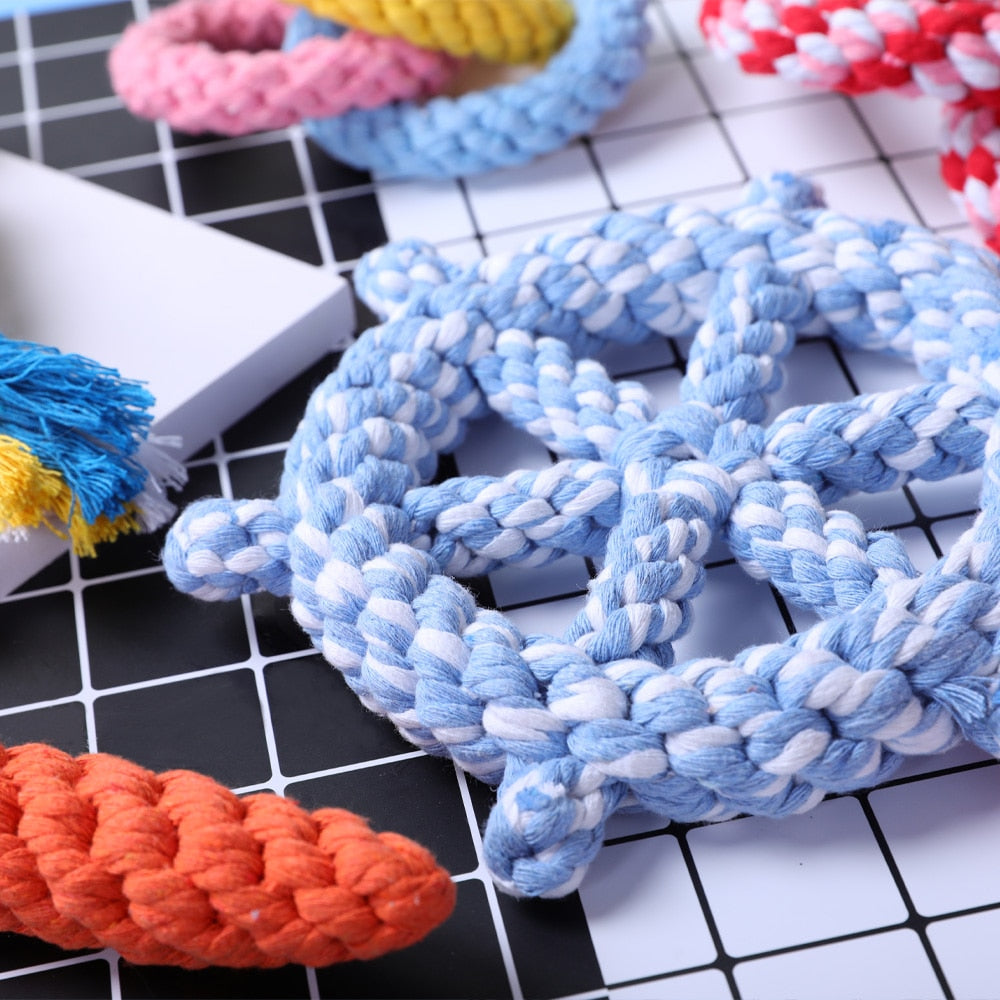 HOOPET Pets Dogs Pet Chewing Toys for Dog Outdoor Teeth Clean Pet Dog Puppy Cotton Chew Knot Braided Bone Rope Funny Tool