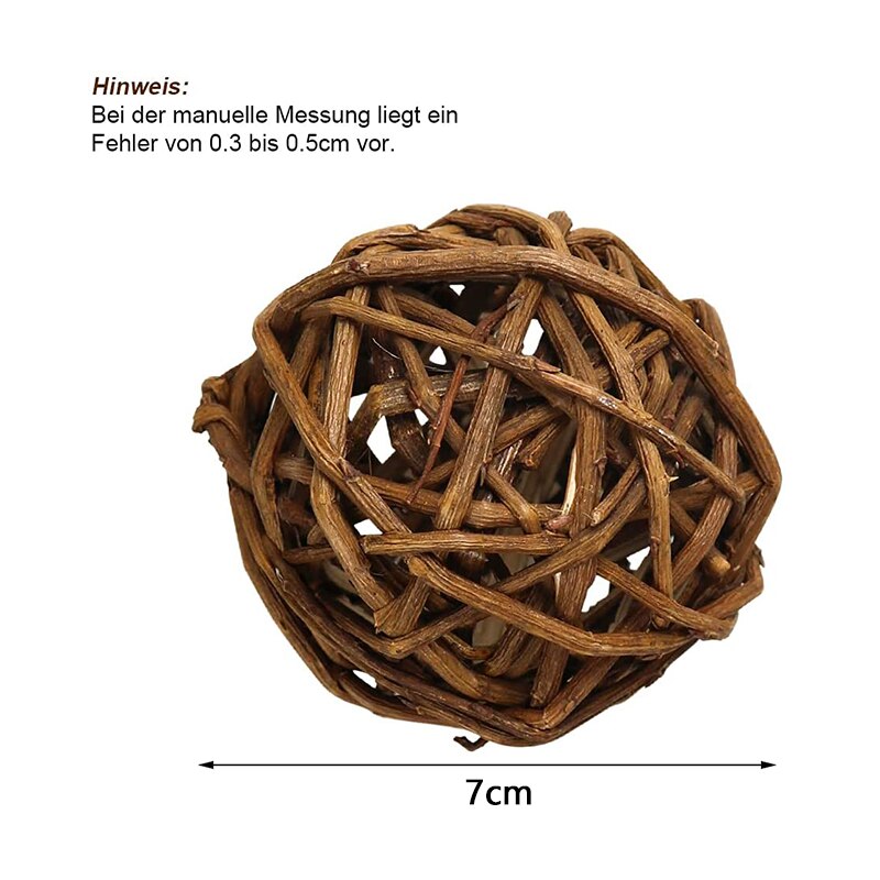Hot Sell Natural Small Animal Activity Chew Toys Rabbits Bird Parrot Play Rattan Balls Natural Willow Balls Small Pet Supplies