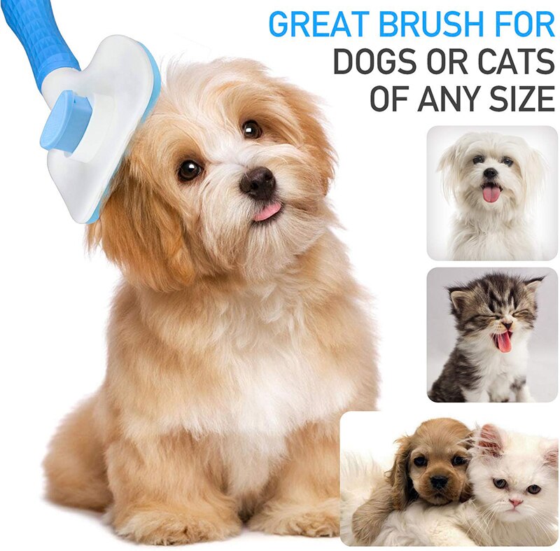 Benepaw Self Cleaning Dog Brush Slicker Massage Particle Pet Comb For Dogs Cat Shedding Mats Tangled Hair Dander Dirt Removing