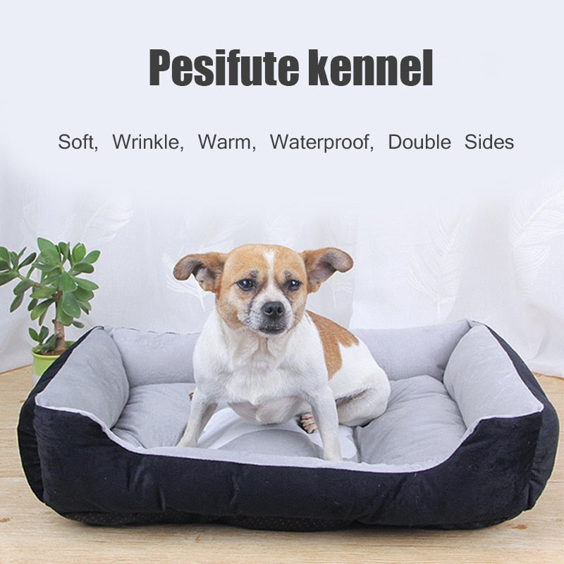Dog Bed Mat Kennel Soft Dog Puppy Pet Supplies Nest For Small Medium Dogs Winter Warm Plush Bed House Waterproof Cloth Pet Beds