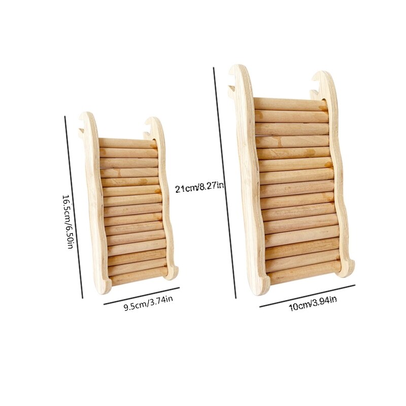 Hamster Climbing Ladder Wooden Bridge Small Pet Chew Toys Cage Decor Accessories