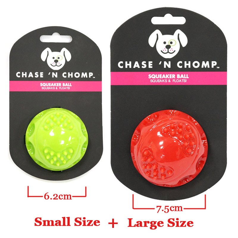 CAITEC Dog Toys Squeaking Bouncing Ball Durable Floatable Springy Pet Toys Squeaky Ball Bite Resistant for Small to Large Dogs
