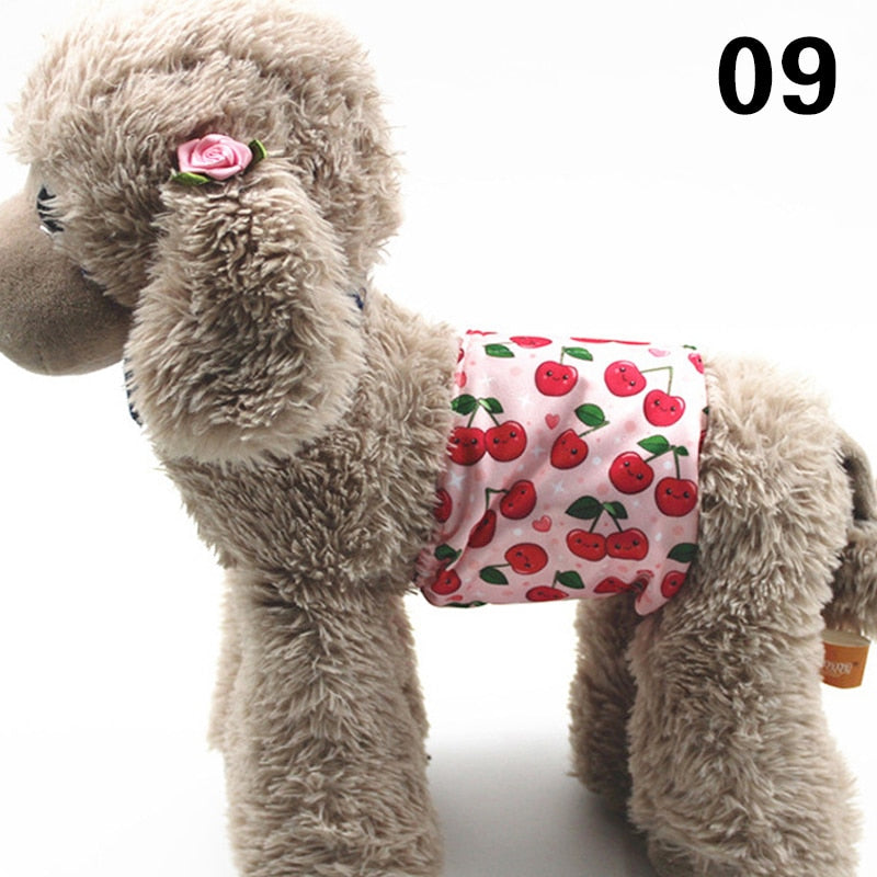 Adjustable Cartoon Animals Pet Dog Diapers Washable Males Absorbent for Dog Reusable Pet Panties Shorts Physiological Pants