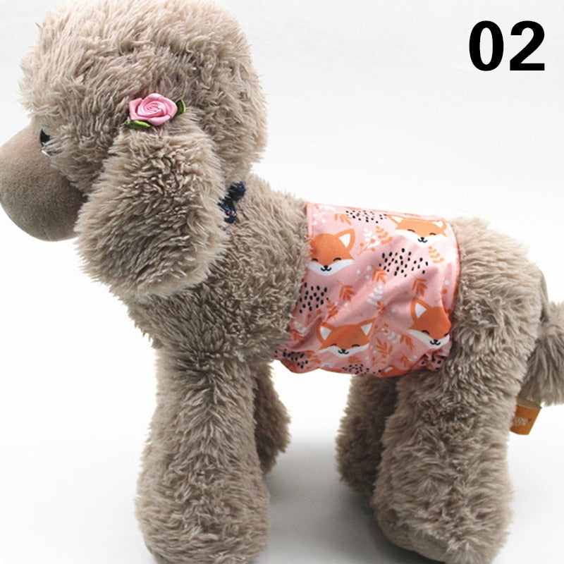 Adjustable Cartoon Animals Pet Dog Diapers Washable Males Absorbent for Dog Reusable Pet Panties Shorts Physiological Pants