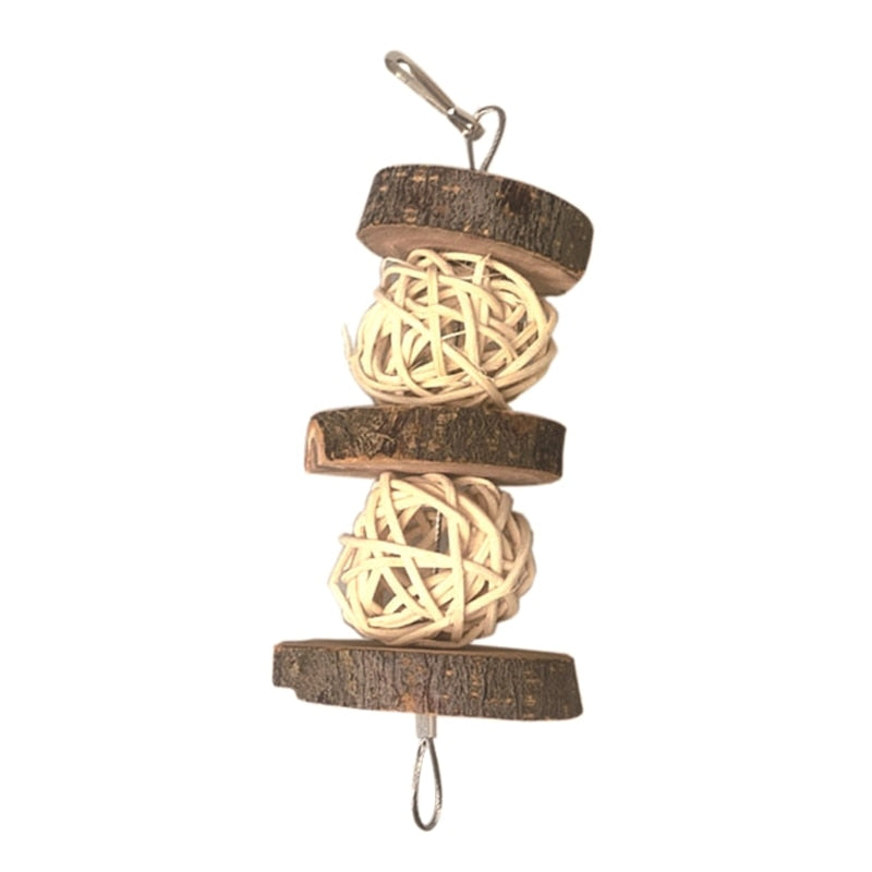 Bunny Chew Toys Rabbit Hay Treat Grass Cakes Applewood Blocks Wicker Balls for Rabbit Chinchilla Teeth Cleaning