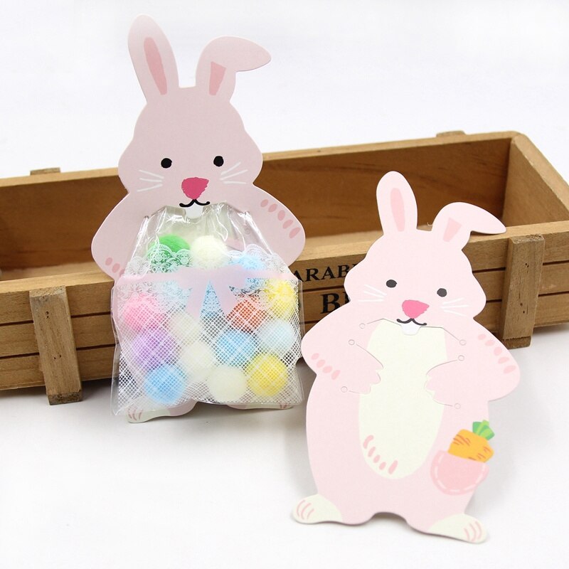 1SET Easter Decorations Rabbit Candy Package Biscuits Bag Box Stickers Wood Clips Kids Gift Birthday Party Home DIY Supplies