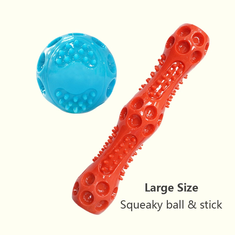 CAITEC Dog Toys Squeaking Bouncing Ball Durable Floatable Springy Pet Toys Squeaky Ball Bite Resistant for Small to Large Dogs