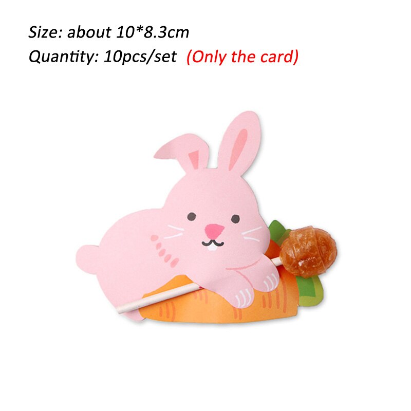 1SET Easter Decorations Rabbit Candy Package Biscuits Bag Box Stickers Wood Clips Kids Gift Birthday Party Home DIY Supplies