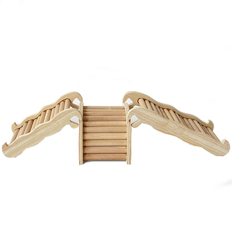 Hamster Climbing Ladder Wooden Bridge Small Pet Chew Toys Cage Decor Accessories