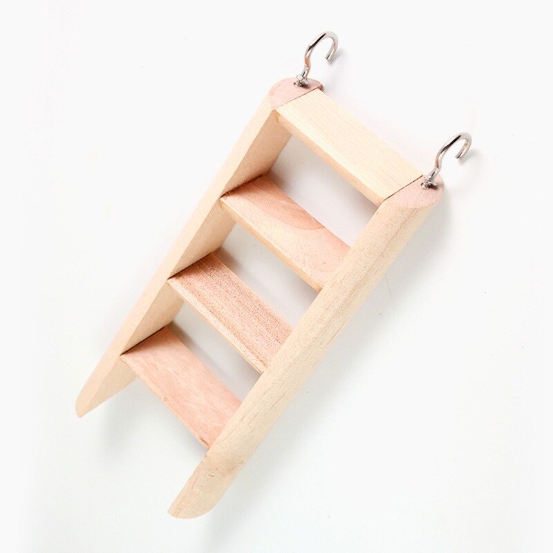 Cute Natural Wooden Rabbits Toys Pine Dumbells Unicycle Bell Roller Chew Toys for Guinea Pigs Rat Small Pet Molars Supplies