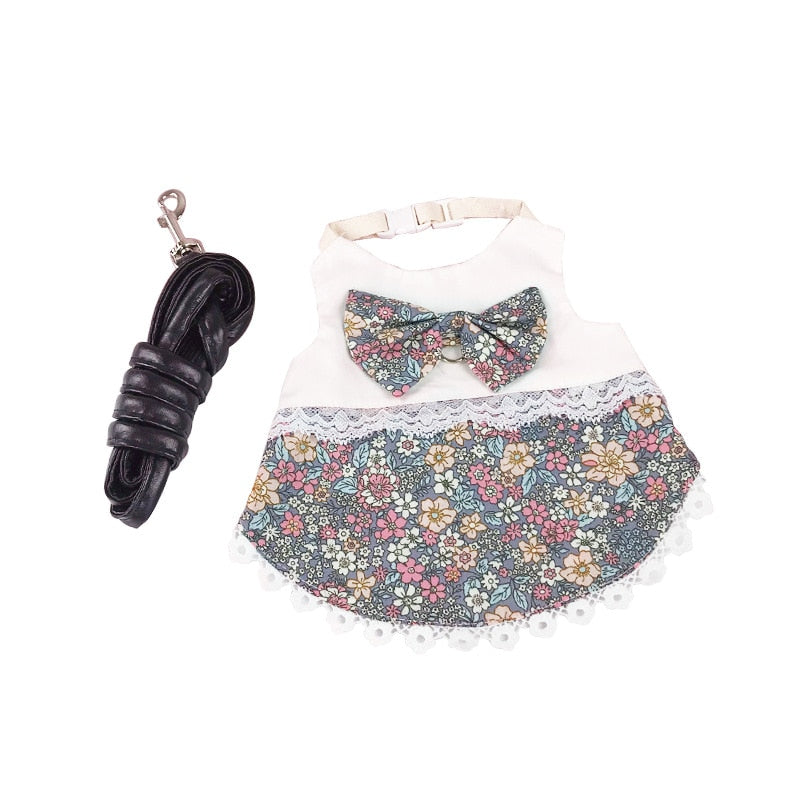 Cute Bunny Pet Vest Accessories Outdoor Leash Rabbit Clothes Harness Strap Leash for Rabbit Dress Clothes Harness for Rabbit