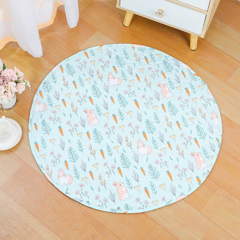 Rabbit Round Floor Mat Pet Tent Round Pad Sleeping Blanket Indoor Bunny Cage Lying Mat Kitten Puppy Play Mat Guinea Pig Pet Item