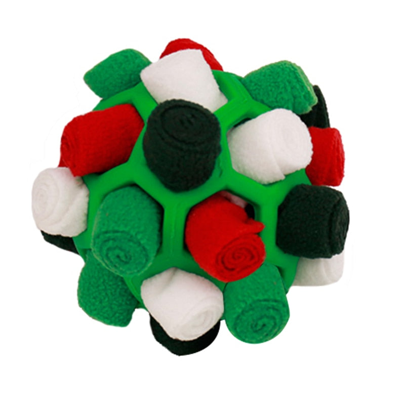 Dog Sniffing Ball Puzzle Interactive Toy Portable Pet Snuffle Ball Encourage Training Educational Pet Slow Feeder Dispensing Toy
