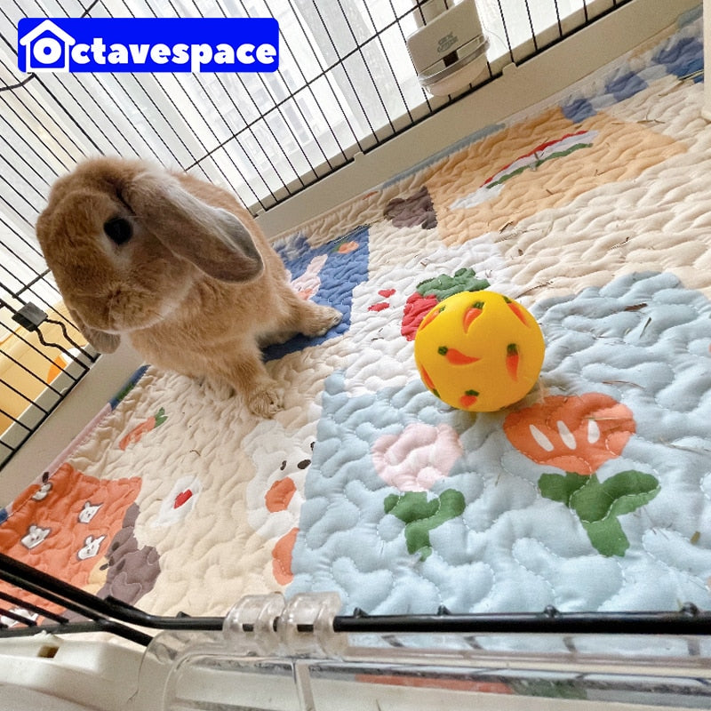 Rabbit Floor Mat Pet Sofa Cushion Training Pad Four Seasons Universal Cage Mat Cat Dog Sleeping Blanket Fence Pad Bunny Supplies