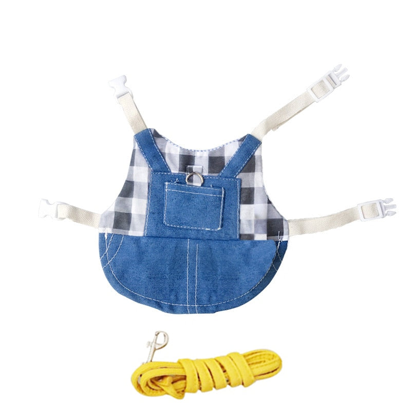 Cute Bunny Pet Vest Accessories Outdoor Leash Rabbit Clothes Harness Strap Leash for Rabbit Dress Clothes Harness for Rabbit
