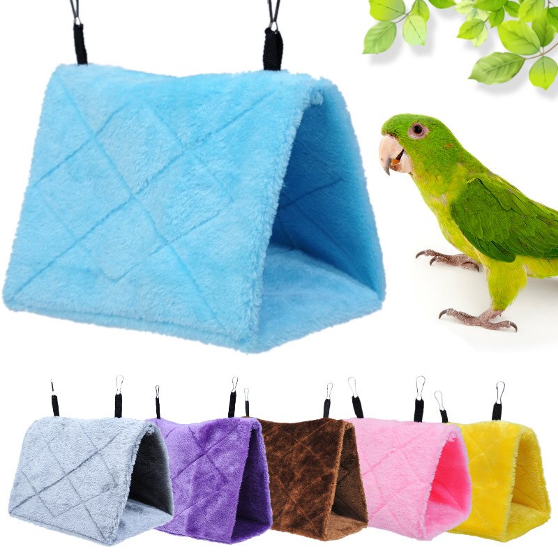 Winter Warm Bird Nest Parrot Budgerigar Flannel Cotton Nest For Hammock Cage Hut Tent Bed Hanging Cave Small Pets Bird Supplies