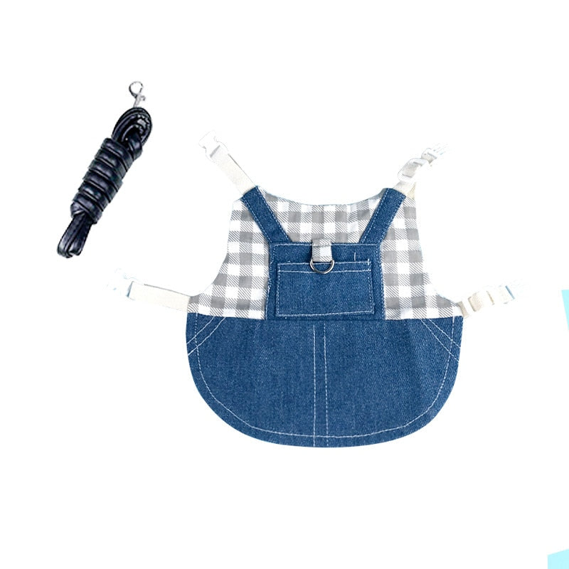 Cute Bunny Pet Vest Accessories Outdoor Leash Rabbit Clothes Harness Strap Leash for Rabbit Dress Clothes Harness for Rabbit